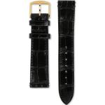 Schwarze Gucci Grip Uhrenarmbänder Dornschließe aus Krokodilleder für Damen 