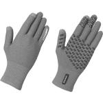 Reduzierte Graue Strick-Handschuhe aus Polyamid für Herren Größe XS 