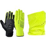 Reduzierte Neongelbe Sportliche Wasserdichte Winddichte GripGrab Gefütterte Handschuhe mit Reflektoren für Damen Größe M für den für den Winter 