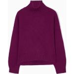 Violette COS Rollkragen Kaschmir-Pullover aus Wolle für Damen Größe L 