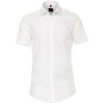 Weiße Unifarbene Kurzärmelige CasaModa Kentkragen Hemden mit Kent-Kragen aus Baumwolle für Herren 