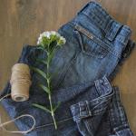 Blaue Hüftjeans & Low Waist Jeans mit Klettverschluss aus Baumwolle für Damen Größe XS 