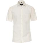 Weiße Unifarbene Kurzärmelige CasaModa Kentkragen Hemden mit Kent-Kragen aus Baumwolle für Herren Größe S 