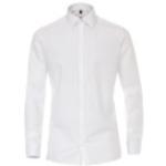Weiße Unifarbene Langärmelige CasaModa Kentkragen Hemden mit Kent-Kragen aus Baumwolle für Herren 