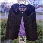 Vintage Midi Pelzmäntel aus Pelz für Damen Größe L für den für den Winter 