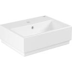 Weiße Grohe Cube Handwaschbecken & Gäste-WC-Waschtische aus Keramik mit Hahnloch 