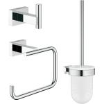 Silberne Grohe Essentials Cube WC Bürstengarnituren & WC Bürstenhalter aus Chrom 