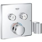 Silberne Grohe Grohtherm Brausehalter aus Messing 