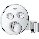Grohe Grohtherm SmartControl Thermostat mit 2 Absperrventilen und integriertem Brausehalter Design rund - Chrom - 29120000