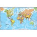 Reduzierte Blaue Weltkarten mit Weltkartenmotiv 