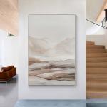 Weiße Moderne Landschaftsbilder mit Berg-Motiv aus Acrylglas 61x91 