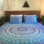Boho Bettwäsche Sets & Bettwäsche Garnituren mit Mandala-Motiv aus Baumwolle 200x220 