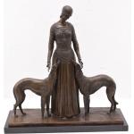 Art Deco 58 cm Skulpturen & Dekofiguren aus Bronze 