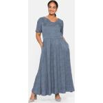 Reduzierte Stahlblaue Sheego Festliche Kleider mit Reißverschluss für Damen Größe 3 XL 