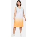 Reduzierte Weiße Batik Ärmellose Sheego V-Ausschnitt Shirtkleider für Damen Größe XL Große Größen für den für den Sommer 