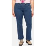 Blaue Bestickte Sheego Denim Jeans mit Stickerei mit Reißverschluss aus Denim für Damen Größe XXL Große Größen 
