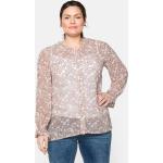 Reduzierte Rosa Sheego V-Ausschnitt Transparente Blusen & durchsichtige Blusen durchsichtig aus Chiffon für Damen Größe XXL Große Größen 