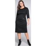 Schwarze Business 3/4-ärmelige Sheego Cut Out Kleider mit Cutwork mit Reißverschluss für Damen Größe 3 XL Große Größen 