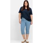 Reduzierte Hellblaue Sheego Denim Capri-Jeans aus Denim für Damen Größe XXL Große Größen für den für den Sommer 