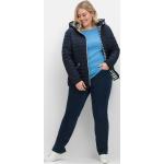 Reduzierte Dunkelblaue Sheego Denim Straight Leg Jeans aus Denim für Damen Übergrößen Große Größen 
