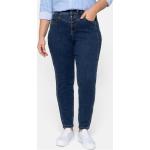 Reduzierte Dunkelblaue Sheego Denim Skinny Jeans mit Reißverschluss aus Denim für Damen Übergrößen Große Größen 