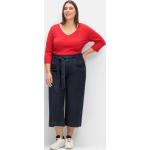 Dunkelblaue Sheego Denim Stretch-Jeans mit Reißverschluss aus Denim für Damen Übergrößen Große Größen für den für den Sommer 