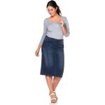 Dunkelblaue Sheego Denim Jeansröcke aus Denim für Damen Übergrößen Große Größen 