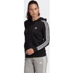 Schwarze Sportliche adidas Core Zip Hoodies & Sweatjacken für Damen Größe XL Große Größen 