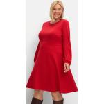 Rote Sheego Midi Midikleider aus Jersey für Damen Übergrößen Große Größen 