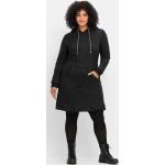 Reduzierte Schwarze Sheego Mini Sweatkleider mit Kapuze für Damen Übergrößen Große Größen 