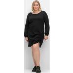 Reduzierte Schwarze Sheego Mini Rundhals-Ausschnitt Shirtkleider aus Jersey für Damen Übergrößen Große Größen 