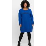 Royalblaue Sheego Sweatkleider für Damen Übergrößen Große Größen 