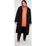 Schwarze Gesteppte Sheego Maxi Damensteppmäntel & Damenpuffercoats mit Kapuze Übergrößen Große Größen für den für den Herbst 