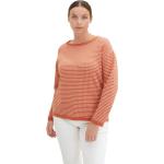 Reduzierte Rote Tom Tailor Rundhals-Ausschnitt Damensweatshirts aus Baumwolle Übergrößen Große Größen 