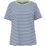 Reduzierte Blaue Gestreifte Maritime Triangle T-Shirts für Damen Übergrößen Große Größen für den für den Sommer 
