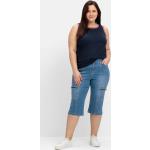 Reduzierte Blaue Sheego Denim Capri-Jeans aus Denim für Damen Größe XXL Große Größen 