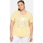 Reduzierte Gelbe Sheego T-Shirts mit Glitzer für Damen Größe XL Große Größen 