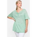 Reduzierte Mintgrüne Sheego T-Shirts aus Jersey für Damen Übergrößen Große Größen 
