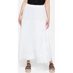 Reduzierte Weiße Sheego Maxi Volantröcke mit Volants aus Jersey für Damen Größe XL Große Größen 
