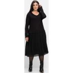 Schwarze Elegante Sheego Chiffonkleider aus Chiffon für Damen Größe 3 XL Große Größen 