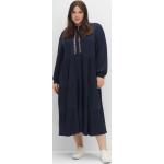 Reduzierte Mitternachtsblaue Boho Sheego Stufenkleider mit Pailletten aus Jersey für Damen Größe XXL Große Größen 