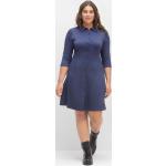 Reduzierte Indigofarbene 3/4-ärmelige Sheego Mini Sweatkleider für Damen Größe XL Große Größen 