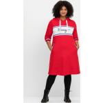 Reduzierte Sportliche Sheego Mini Sweatkleider mit Kapuze für Damen Übergrößen Große Größen 