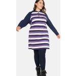 Reduzierte Marineblaue Casual Sheego Sweatkleider mit Reißverschluss mit Kapuze für Damen Übergrößen Große Größen 