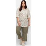 Reduzierte Weiße Sheego V-Ausschnitt Tunika-Blusen für Damen Größe XL Große Größen 