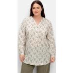 Reduzierte Weiße Sheego V-Ausschnitt Tunika-Blusen für Damen Größe XXL Große Größen 