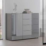 Silberne Moderne Möbel Exclusive Rechteckige Wohnzimmerschränke mit Schublade Breite 100-150cm, Höhe 100-150cm, Tiefe 0-50cm 