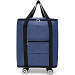Blaue Rucksack-Trolleys mit Reißverschluss klappbar für Herren klein 