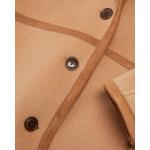 Kamelbraune Oversize Ted Baker Maxi Wollmäntel mit Knopf für Damen Größe S für den für den Herbst 