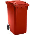 Rote Mülltonnen 301l - 400l aus HDPE 5-teilig 